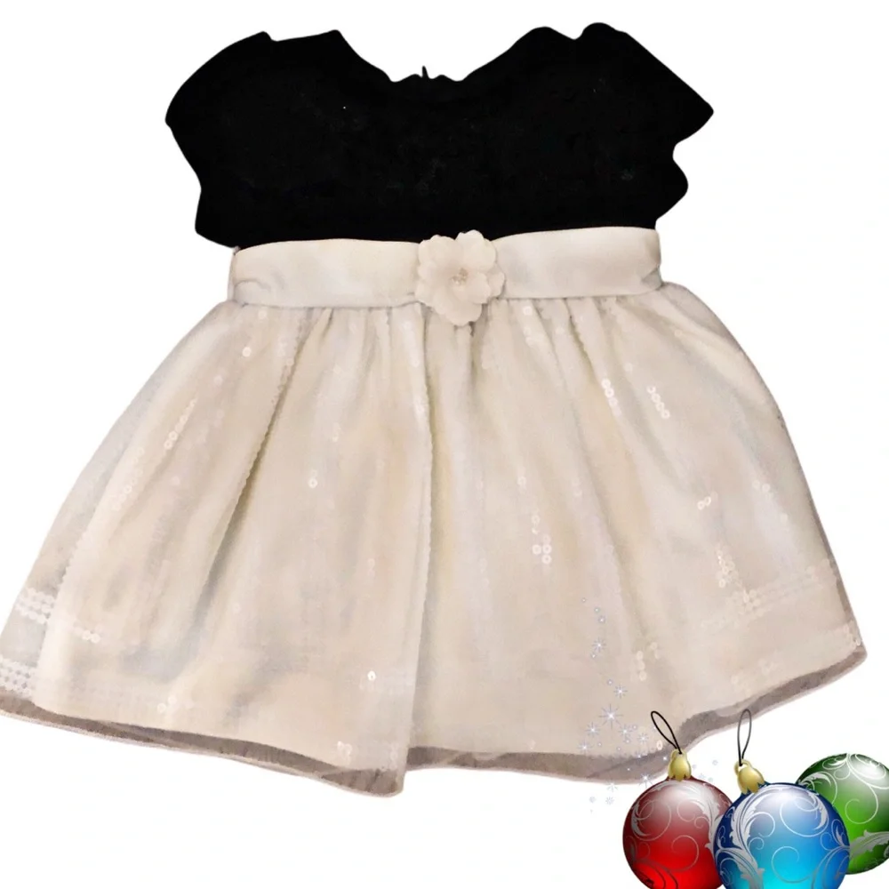American Princess Black/Ivory Holiday Dress size 18 month